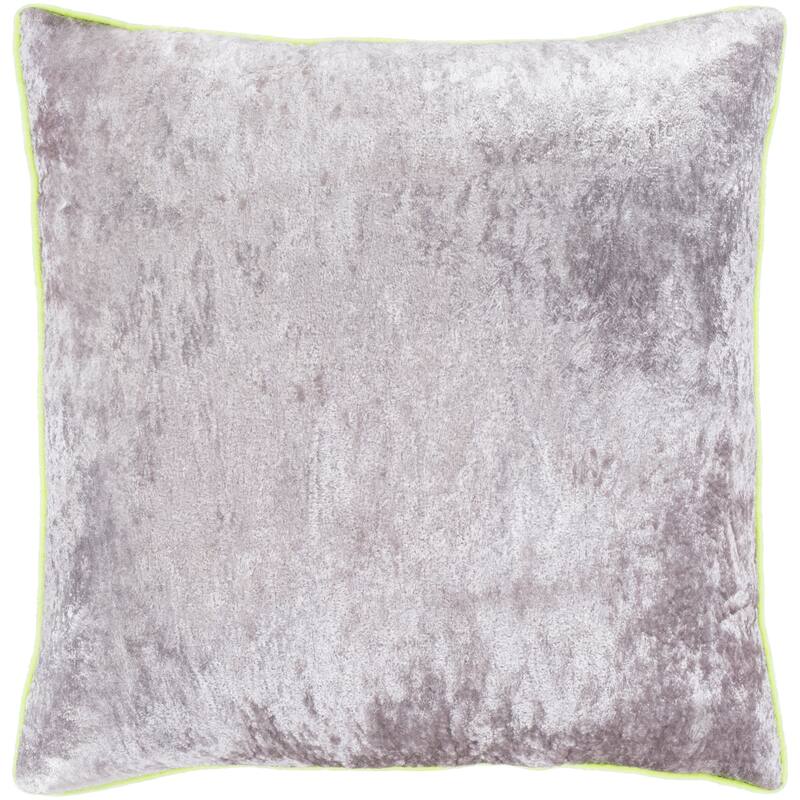 Artistic Weavers Selena Yellow & Grey Crushed Velvet Throw Pillow Cover